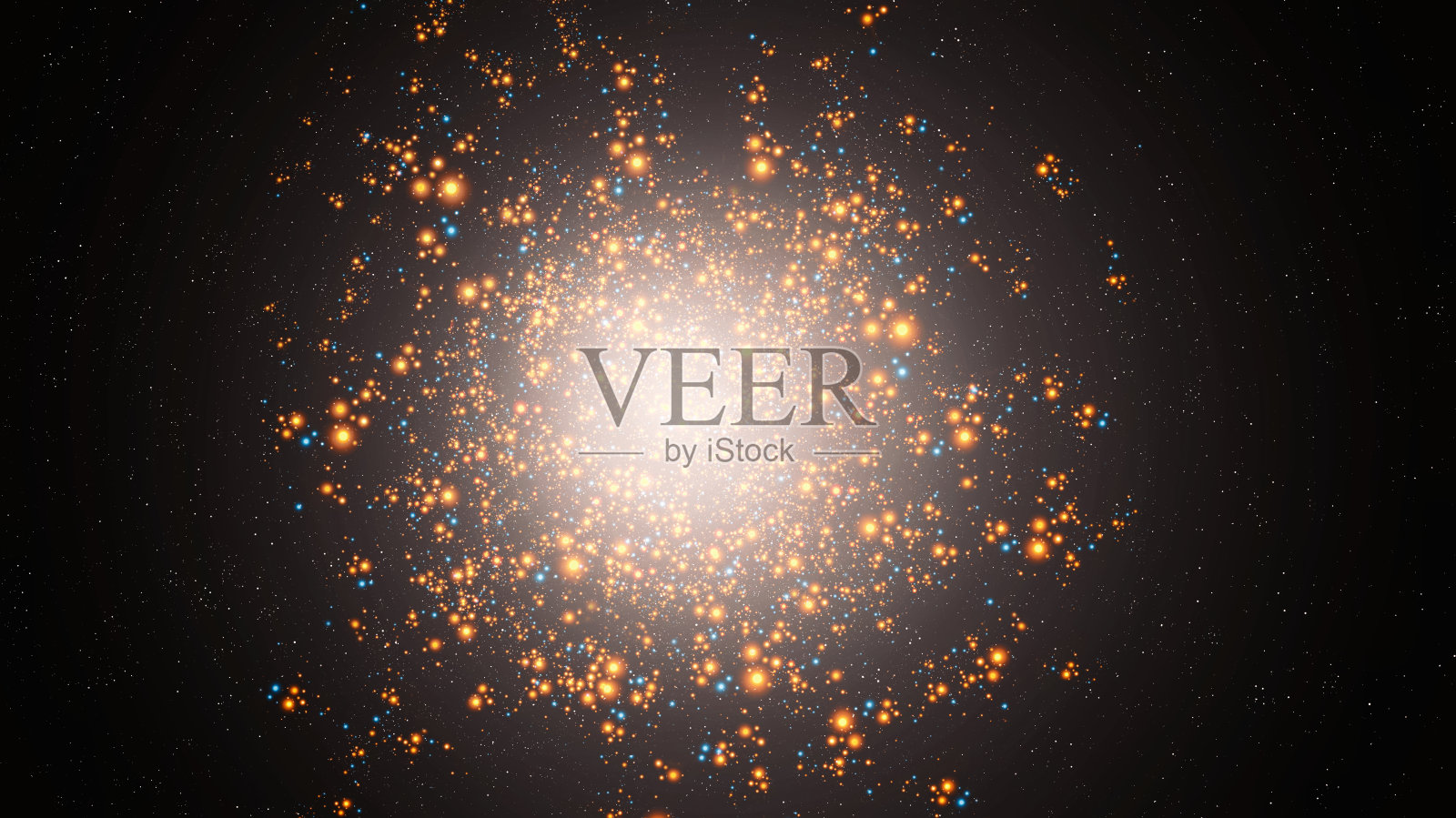 外太空的球状星团。照片摄影图片