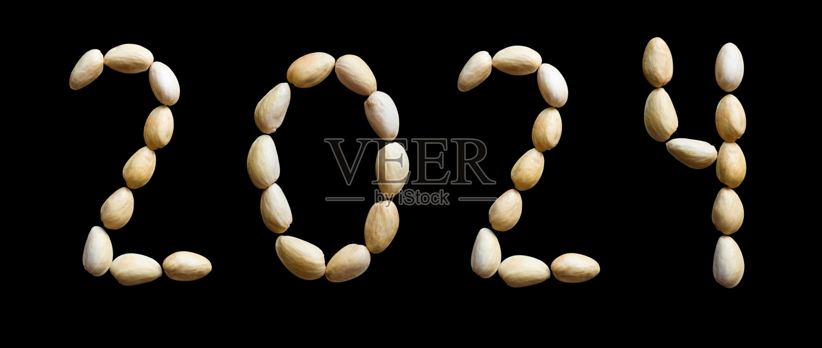 2024年新年,象征年份,数字来自开心果照片摄影图片