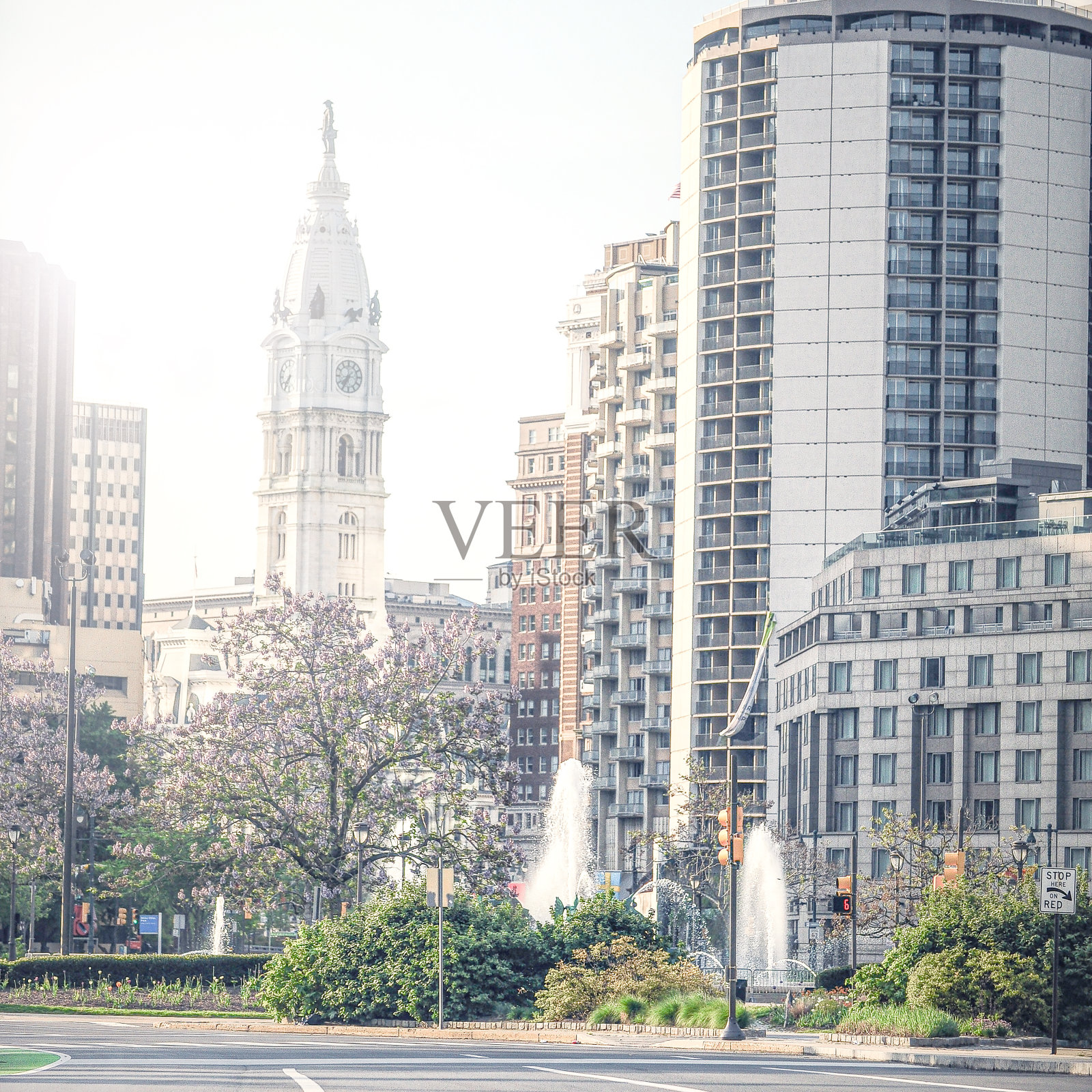 费城市政厅。照片摄影图片