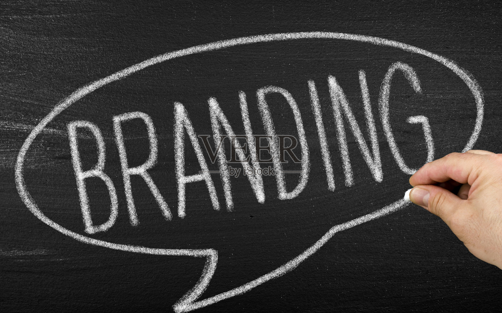 黑板上的品牌概念照片摄影图片