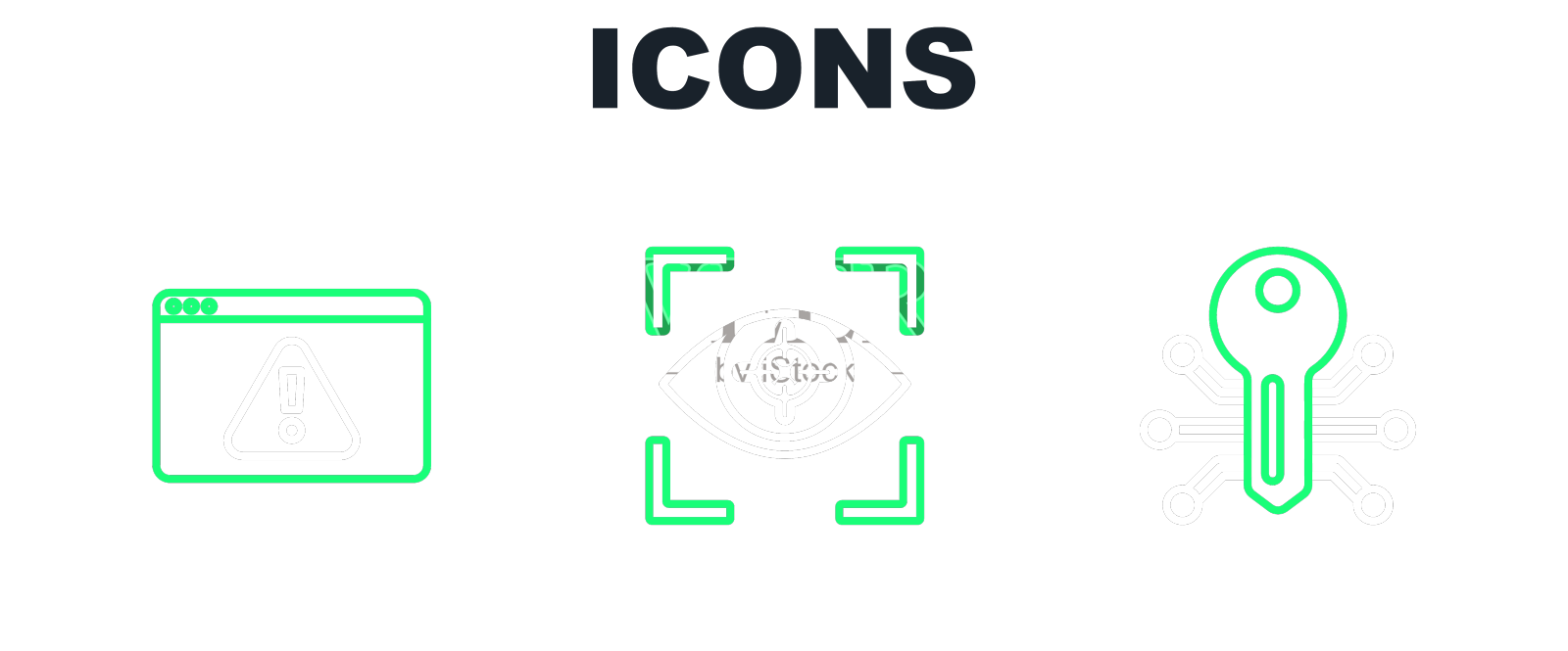 设置行智能键浏览器与感叹号设计元素图片