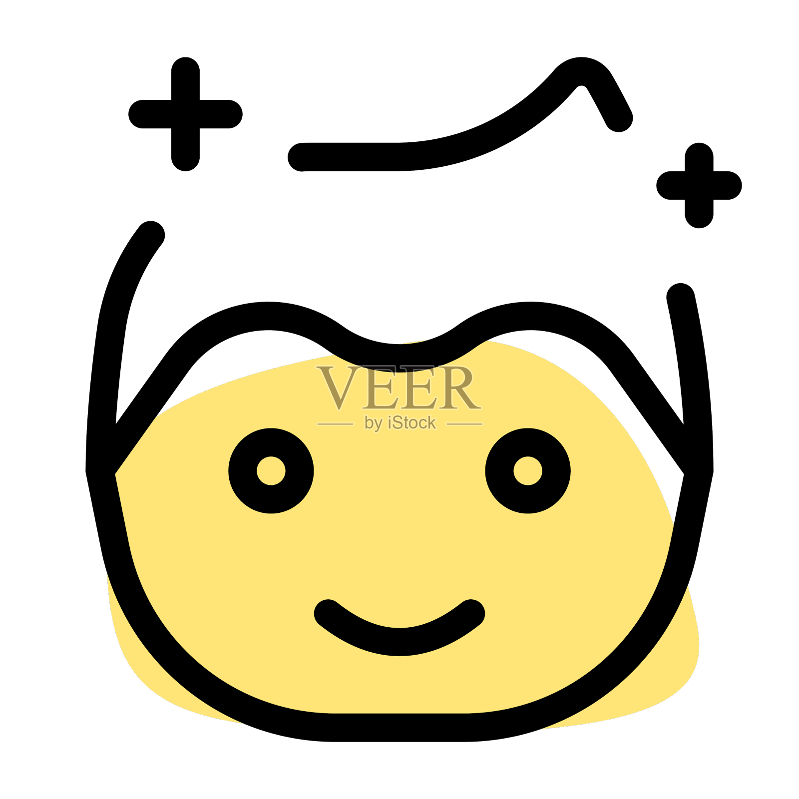 在理发店清洁头发时孤立在一个白色设计元素图片