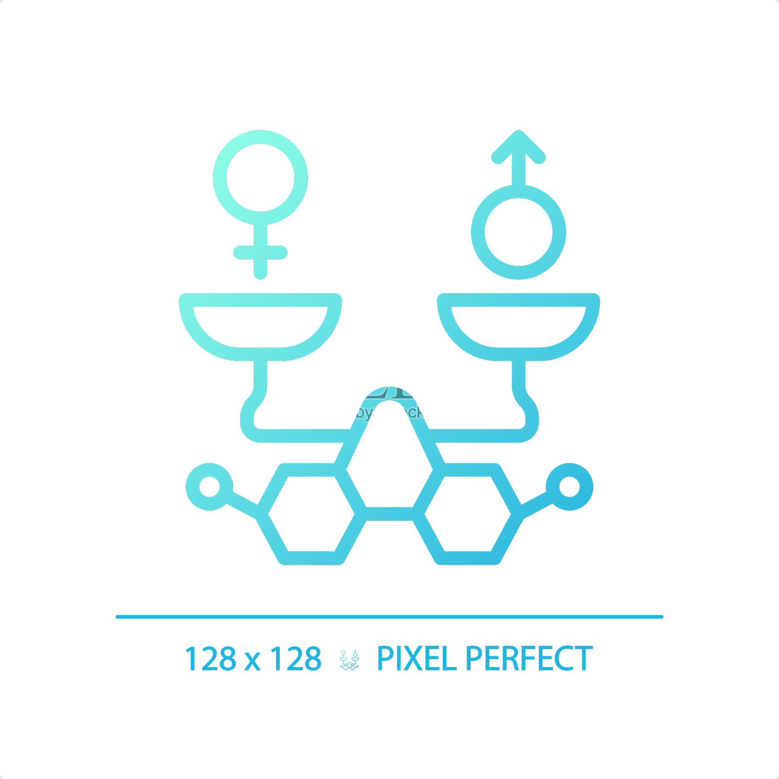 细线梯度分子有男有女设计元素图片