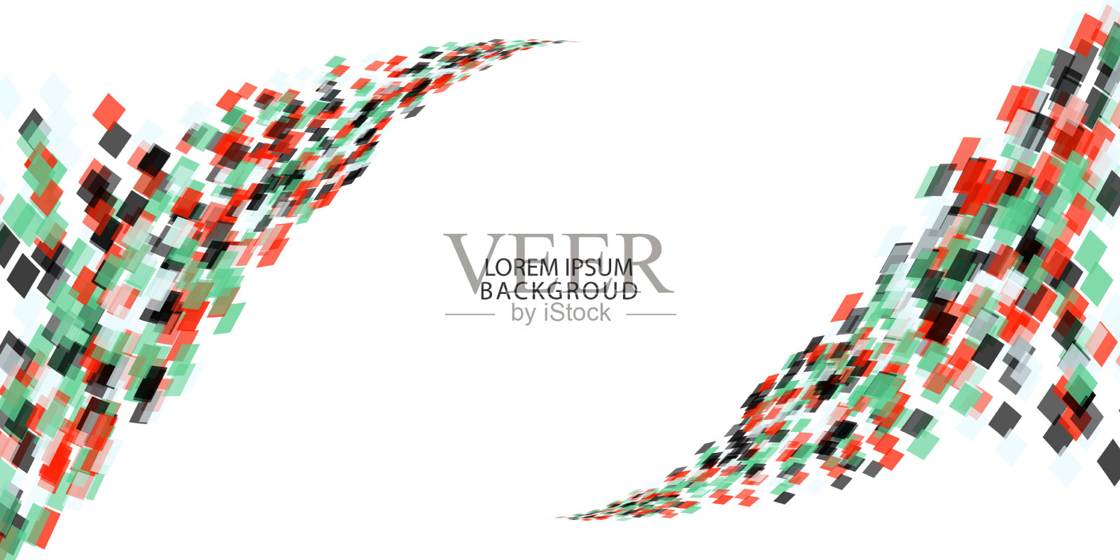 抽象的彩色几何曲线背景插画图片素材