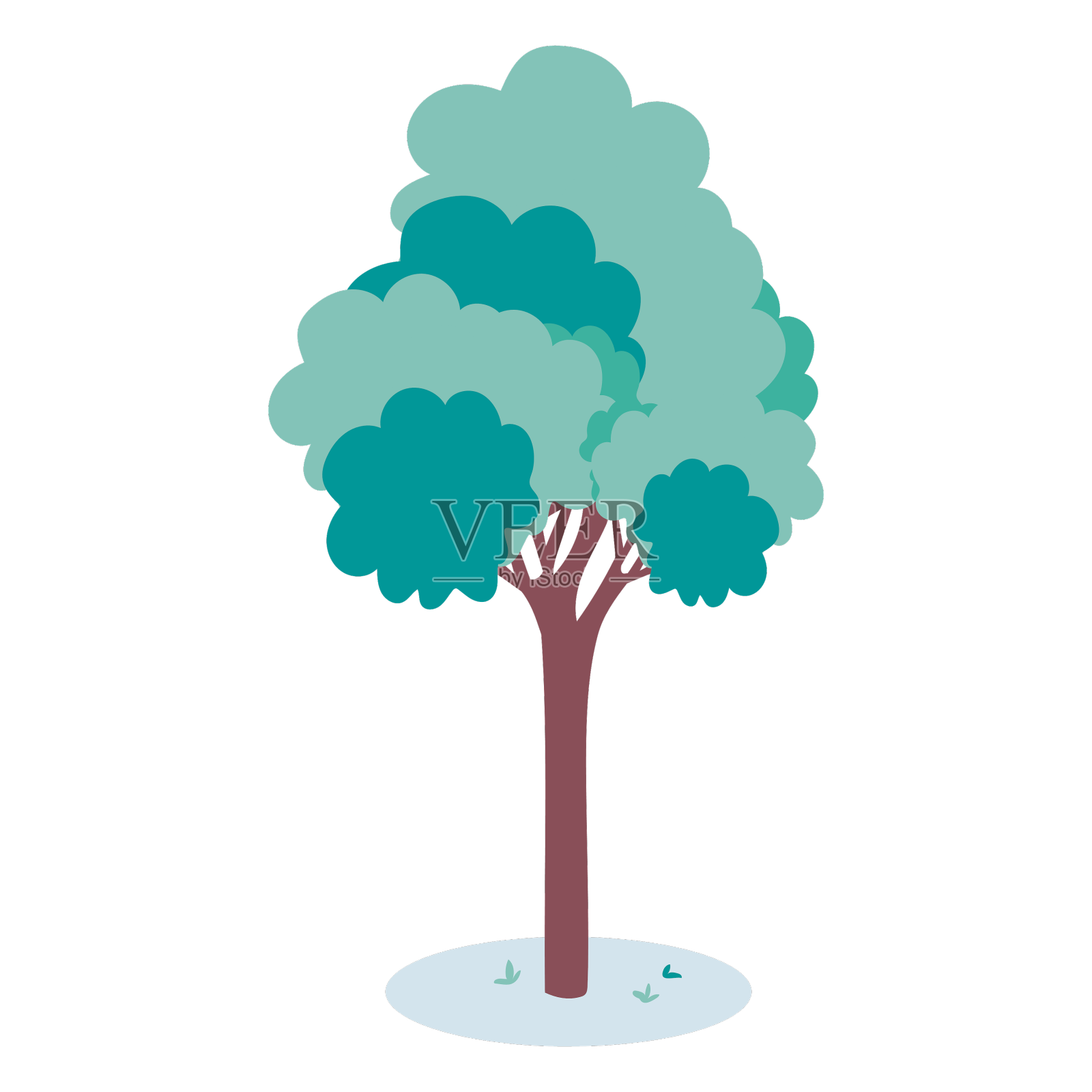 简单的树设计元素图片