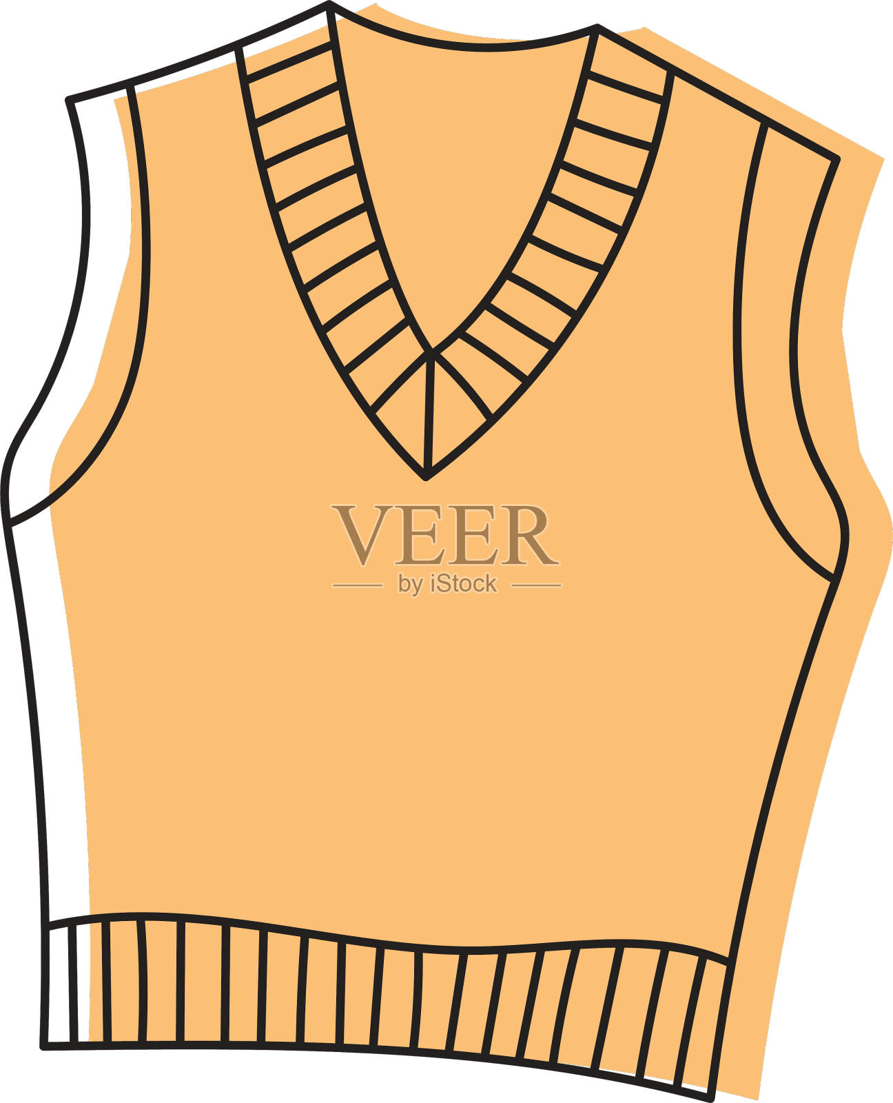 无袖毛衣衬里设计元素图片