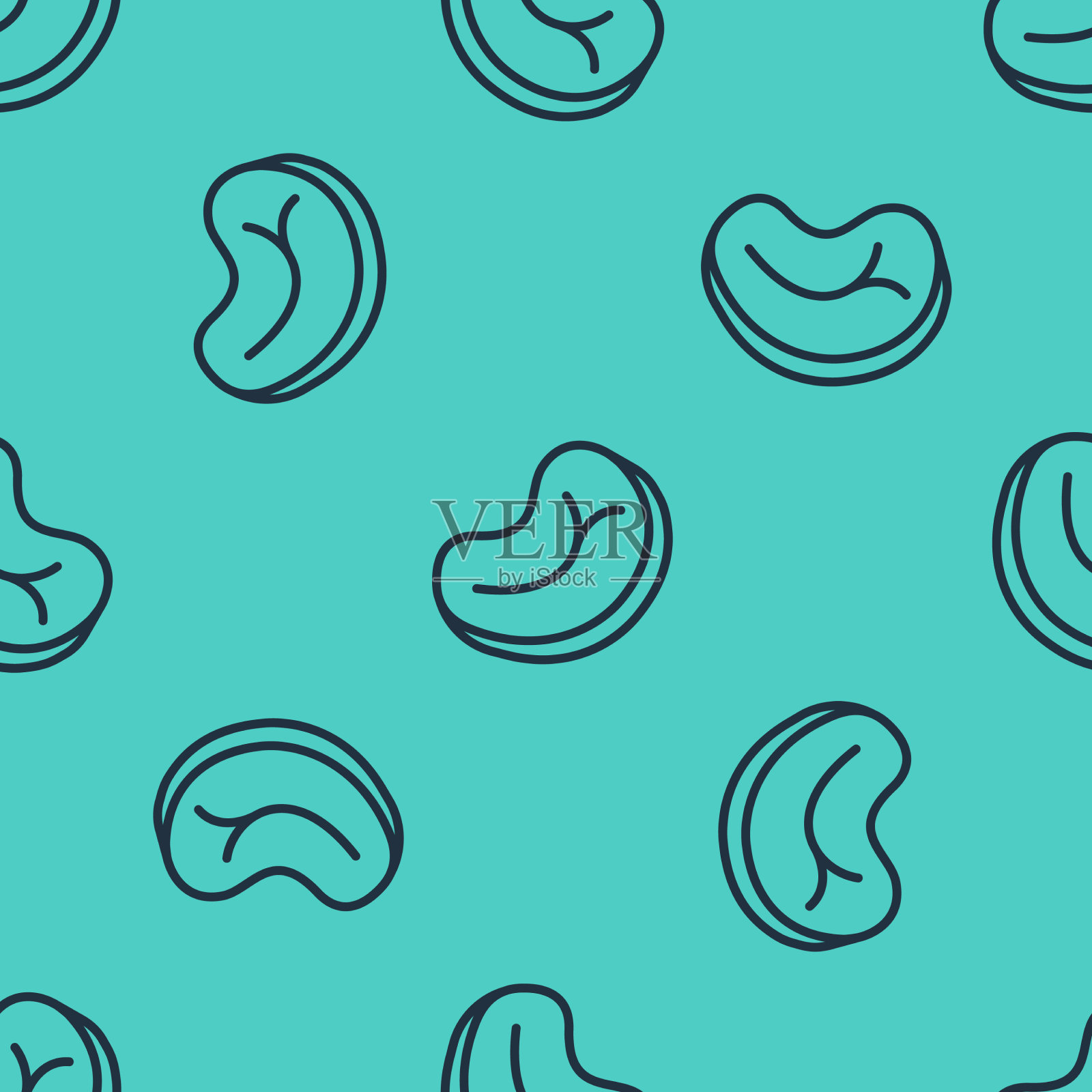 黑线牛排肉图标隔离无缝插画图片素材