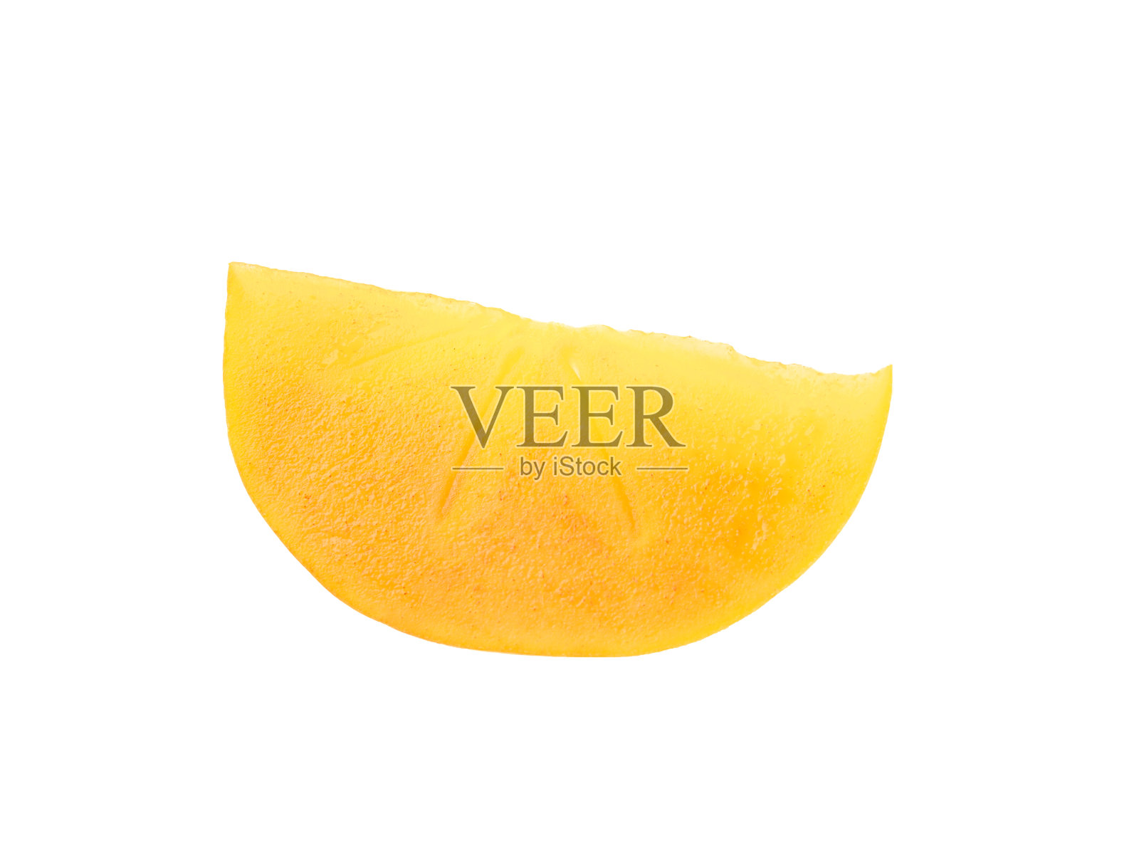 一片美味的成熟多汁的柿子孤立在白色照片摄影图片