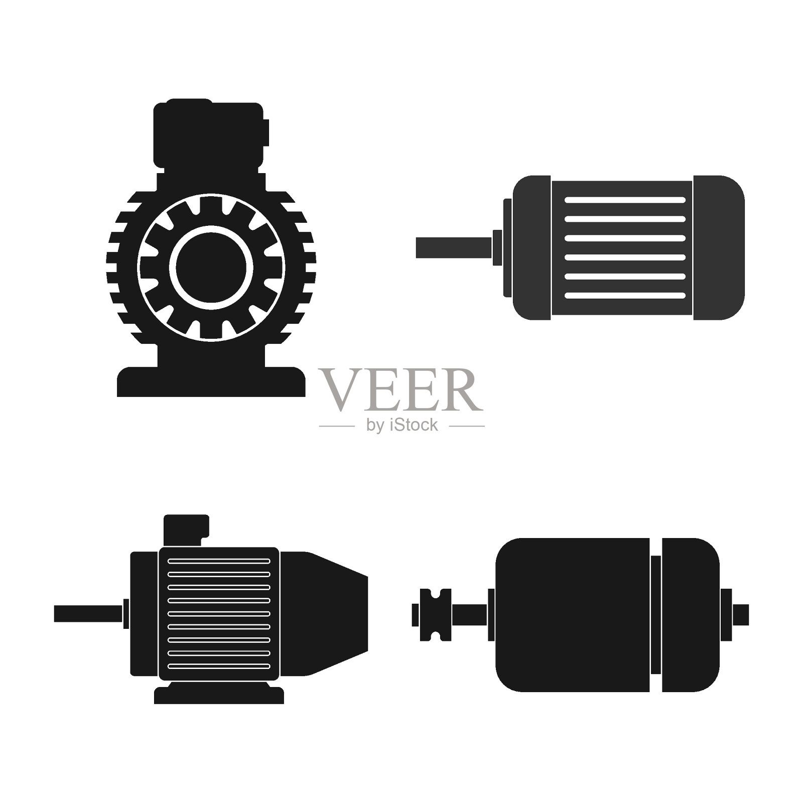 电机图标矢量插画图片素材