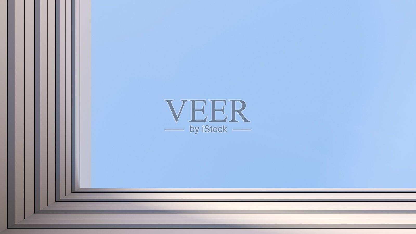 现代转角金属结构简约。建筑,结构,墙壁,未来主义结构,旗帜。三维渲染照片摄影图片