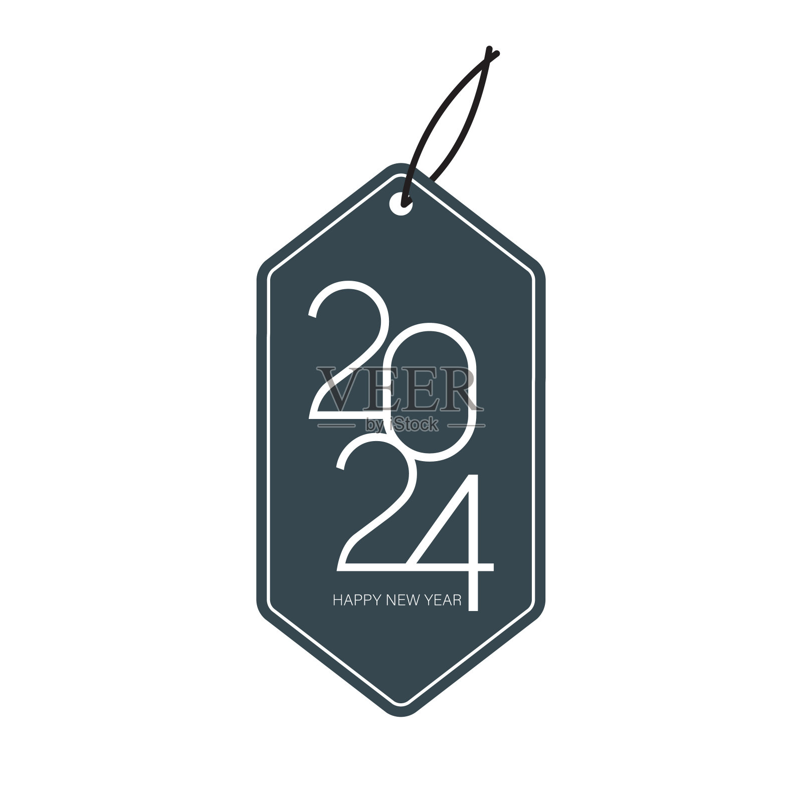 2024徽章。新年快乐。抽象数字上的背景矢量插图。节日横幅设计贺卡,邀请,日历等矢量股票插图插画图片素材