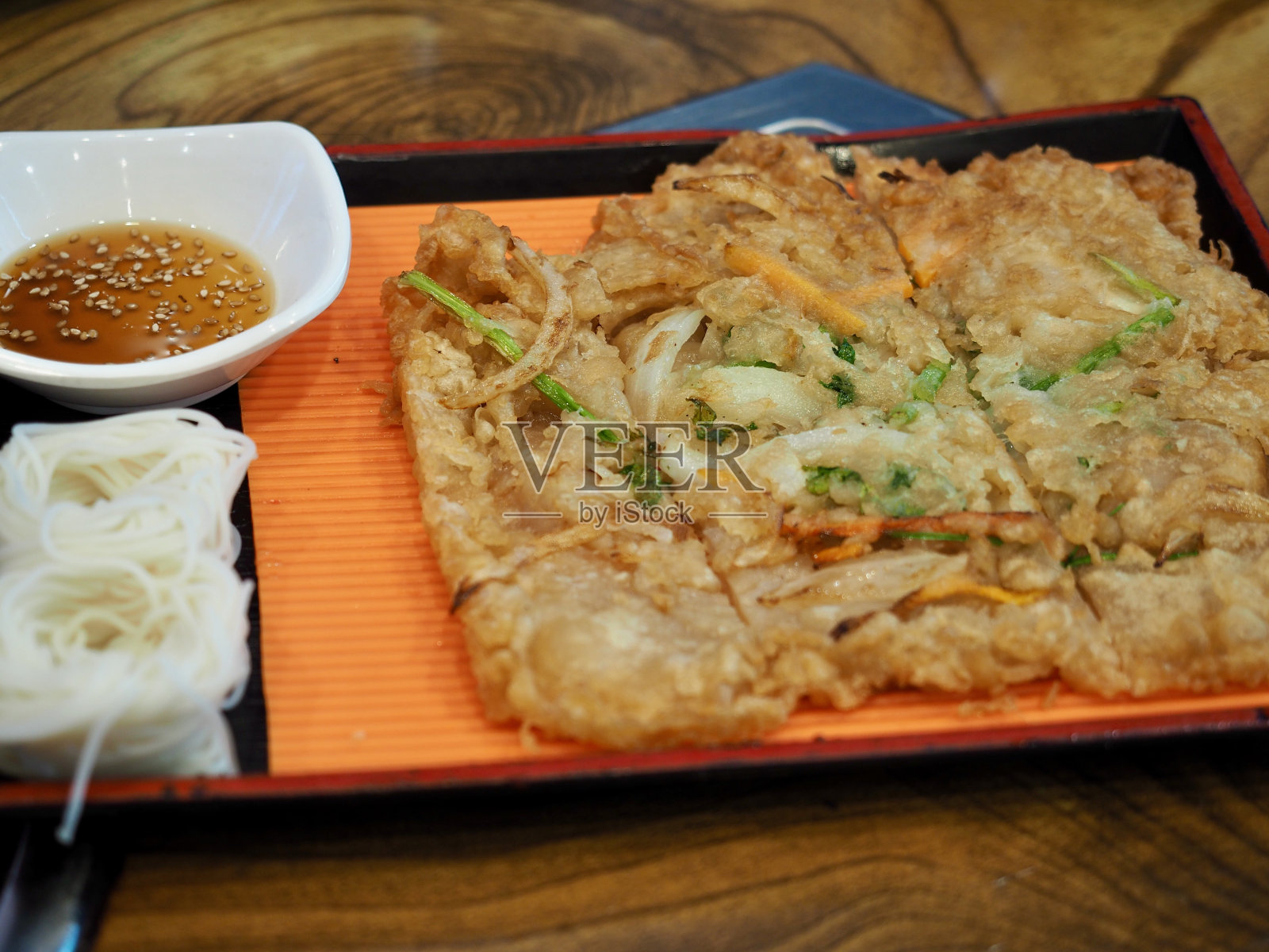 韩国传统食品蔬菜煎饼照片摄影图片
