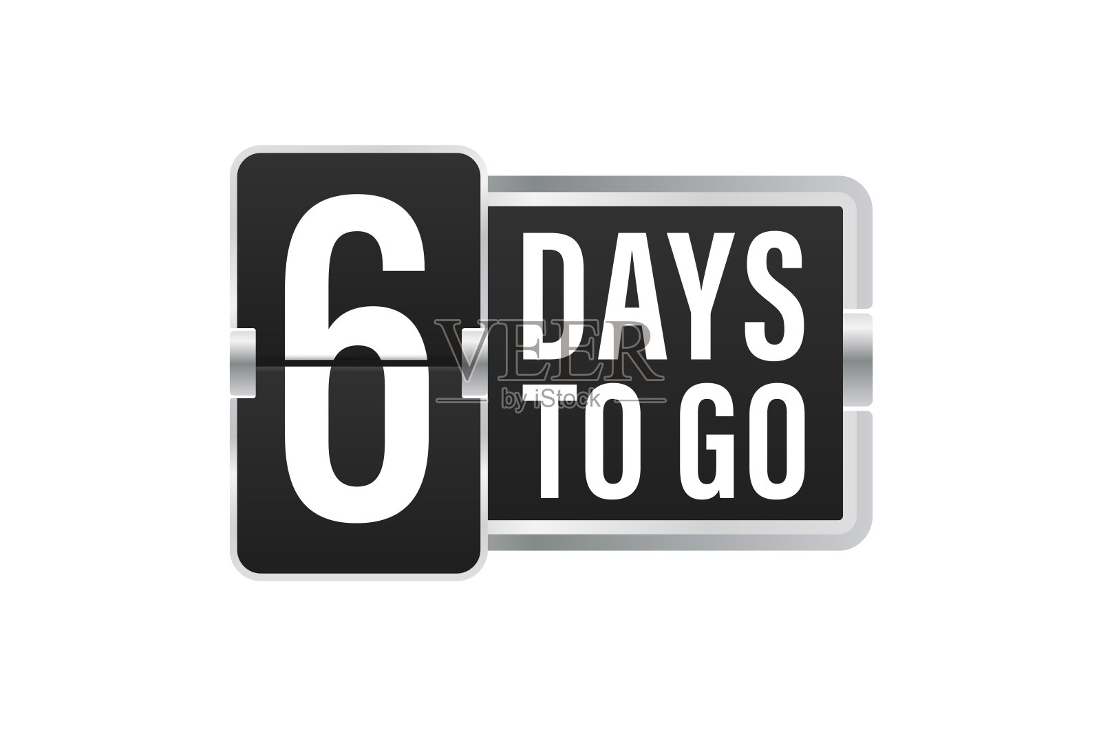 还有六天。倒计时剩下的日子。计算时间销售。销售和促销的剩余天数。促销计时器标牌经营理念。矢量图插画图片素材