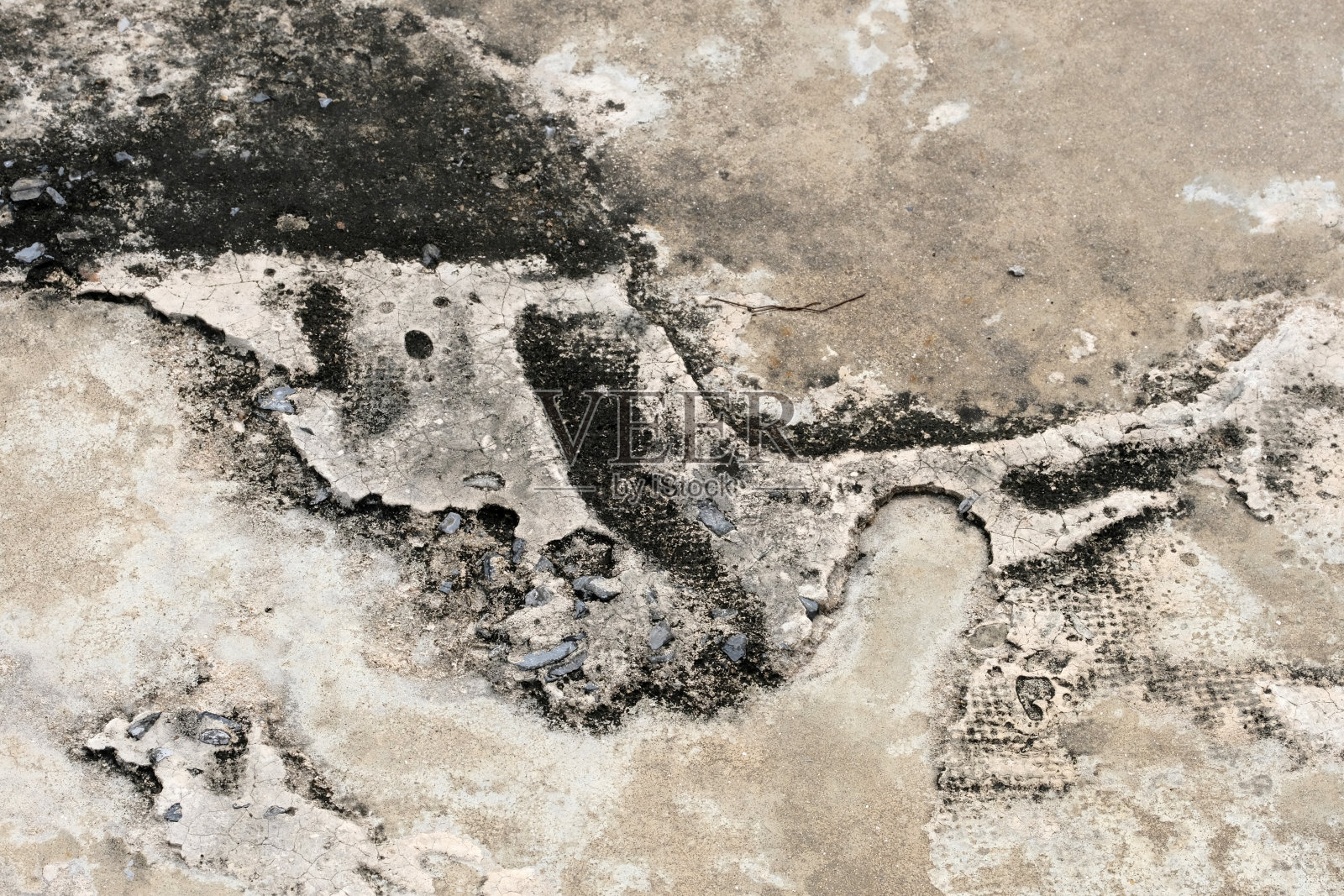 垃圾地板上的抽象形式照片摄影图片