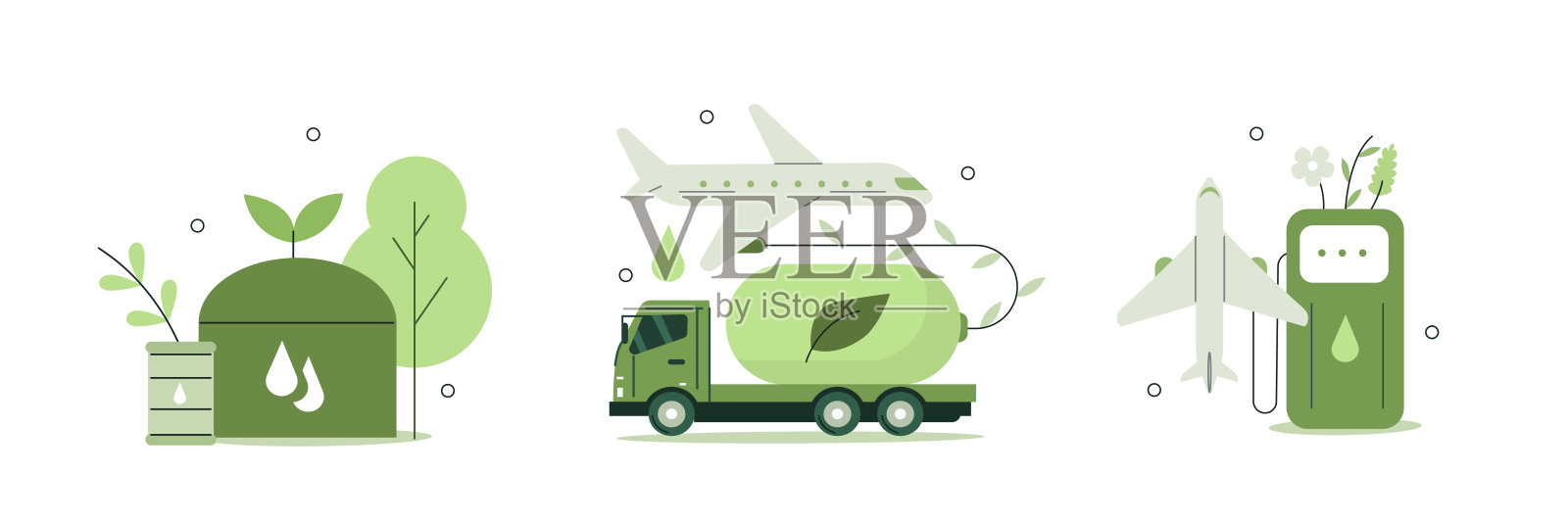 可持续航空燃料插画图片素材