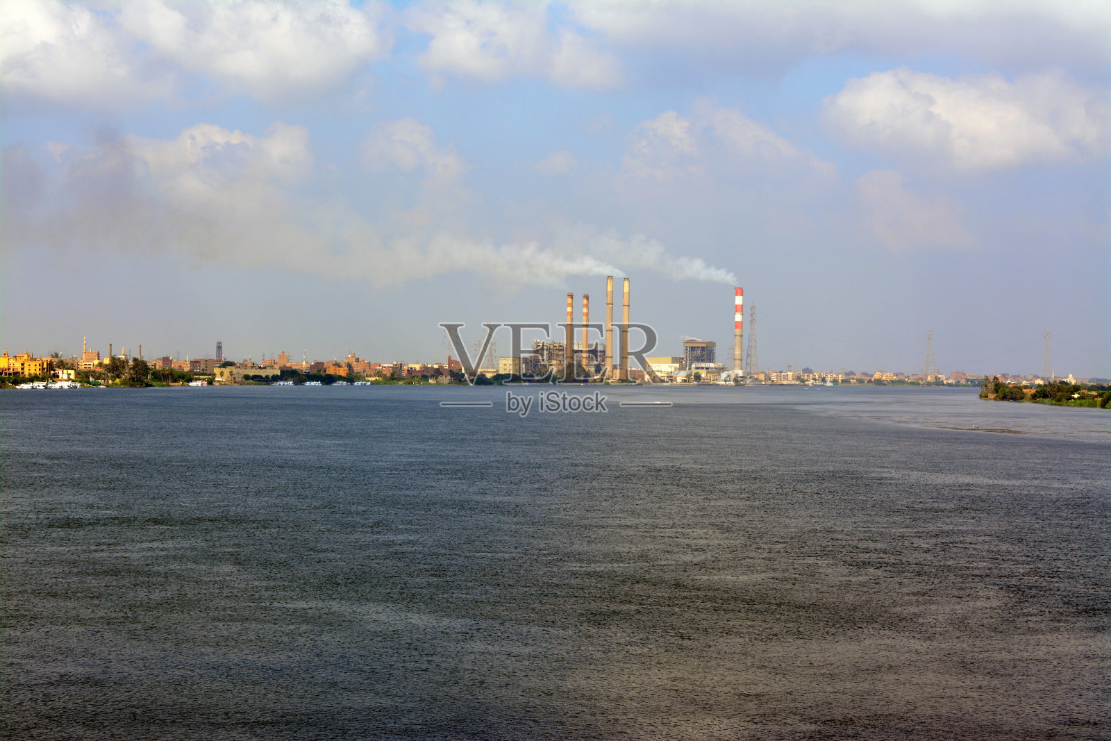 埃及尼罗河及吉萨村庄建筑照片摄影图片