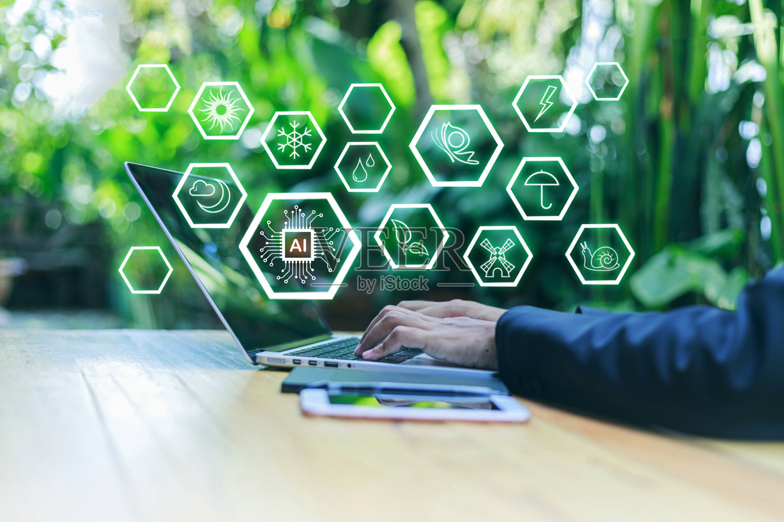 农业技术、绿色技术与环境技术、可持续发展、环境ESG、人工智能照片摄影图片