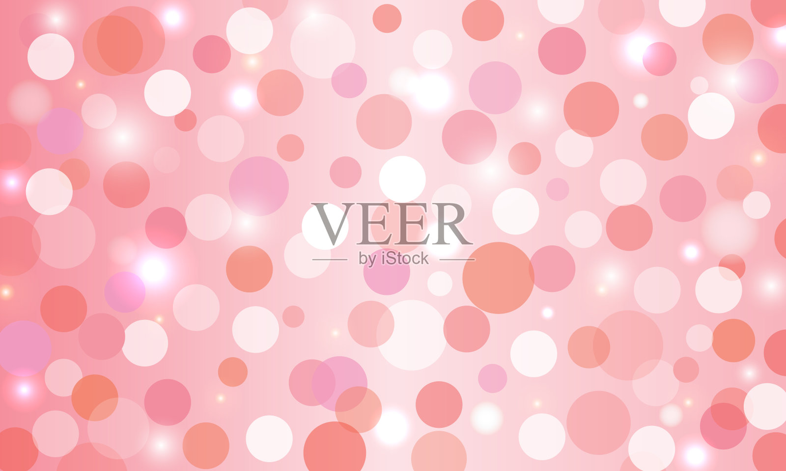 粉红色散景抽象背景与灯光和火花。副本的空间。矢量插图。插画图片素材