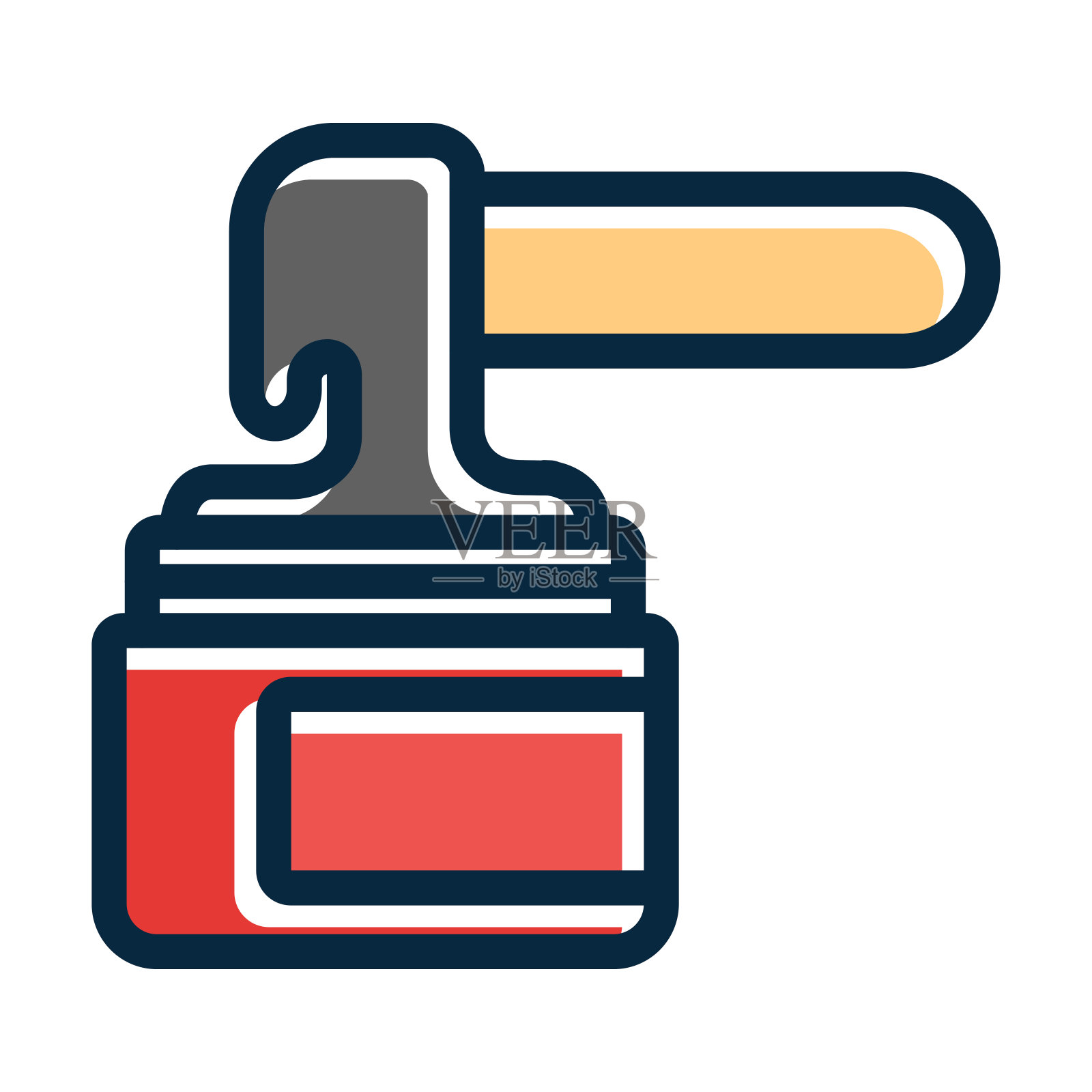 蜡矢量粗线填充暗颜色图标为个人和商业用途。插画图片素材