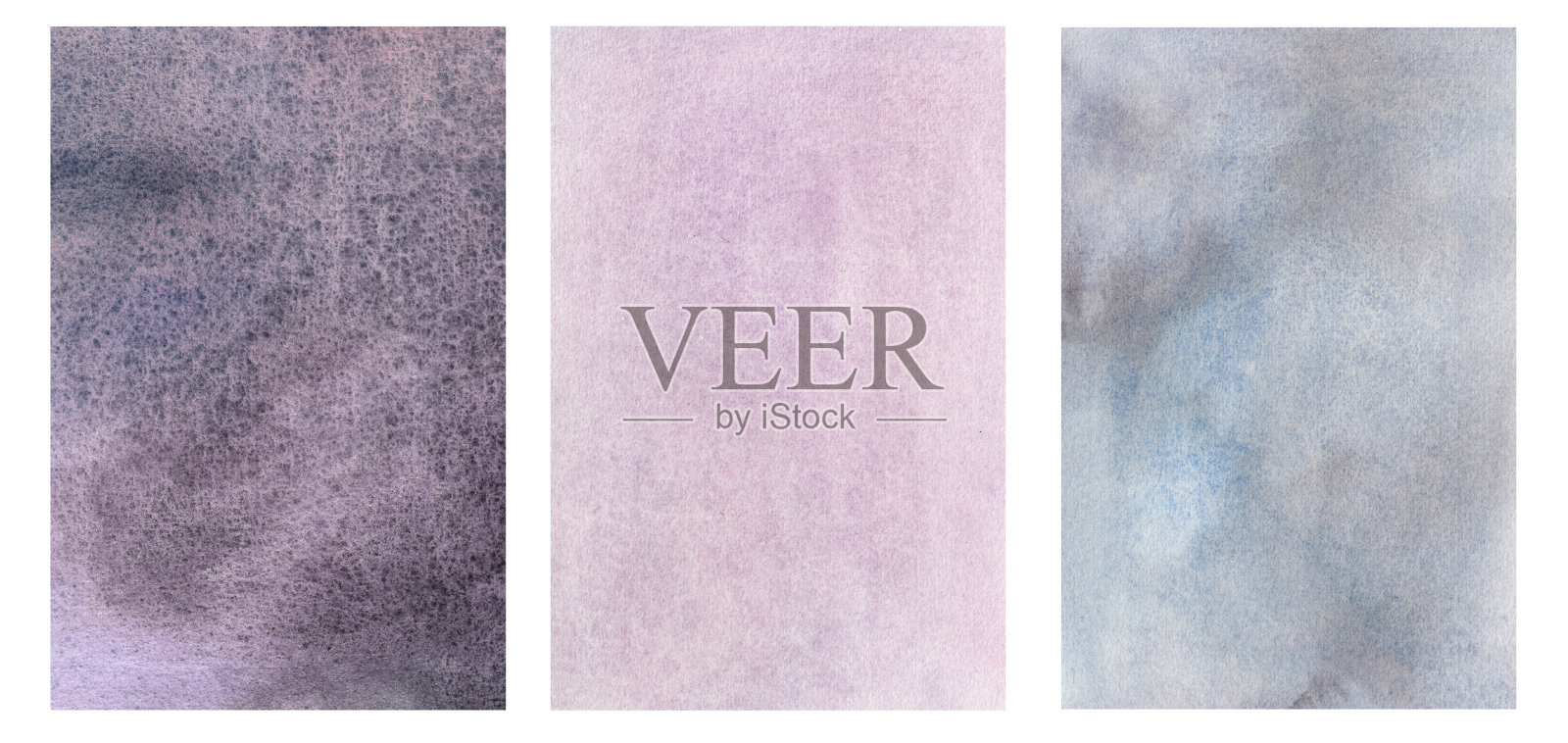 手倒颗粒水彩画。一套纹理填充背景,海报插画图片素材