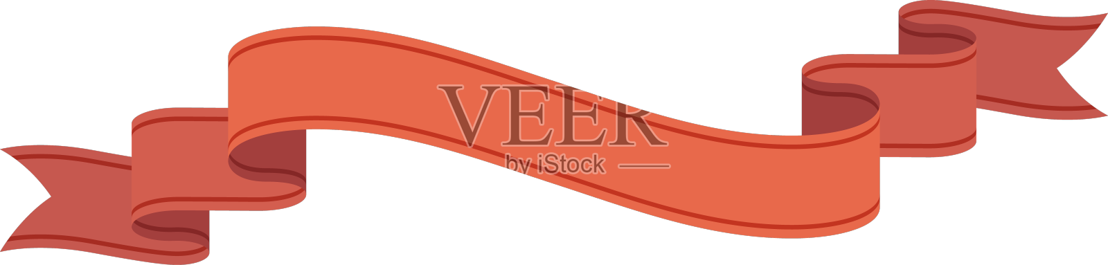 复古丝带的概念孤立在白色设计元素图片