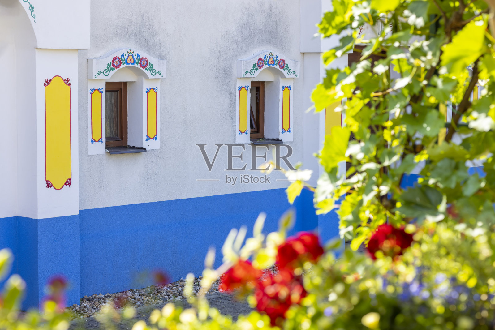 古老的乡村农场,莫拉夫斯卡新维斯,南摩拉维亚,捷克共和国照片摄影图片