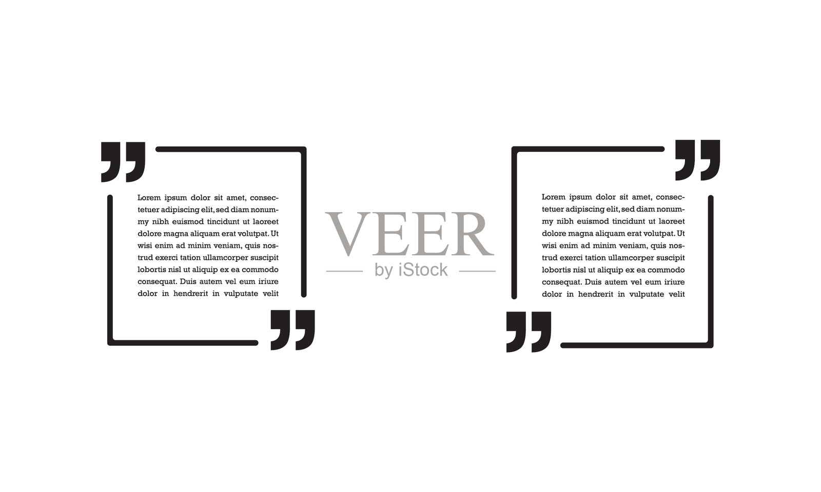 报价符号文本信息设计模板方插画图片素材