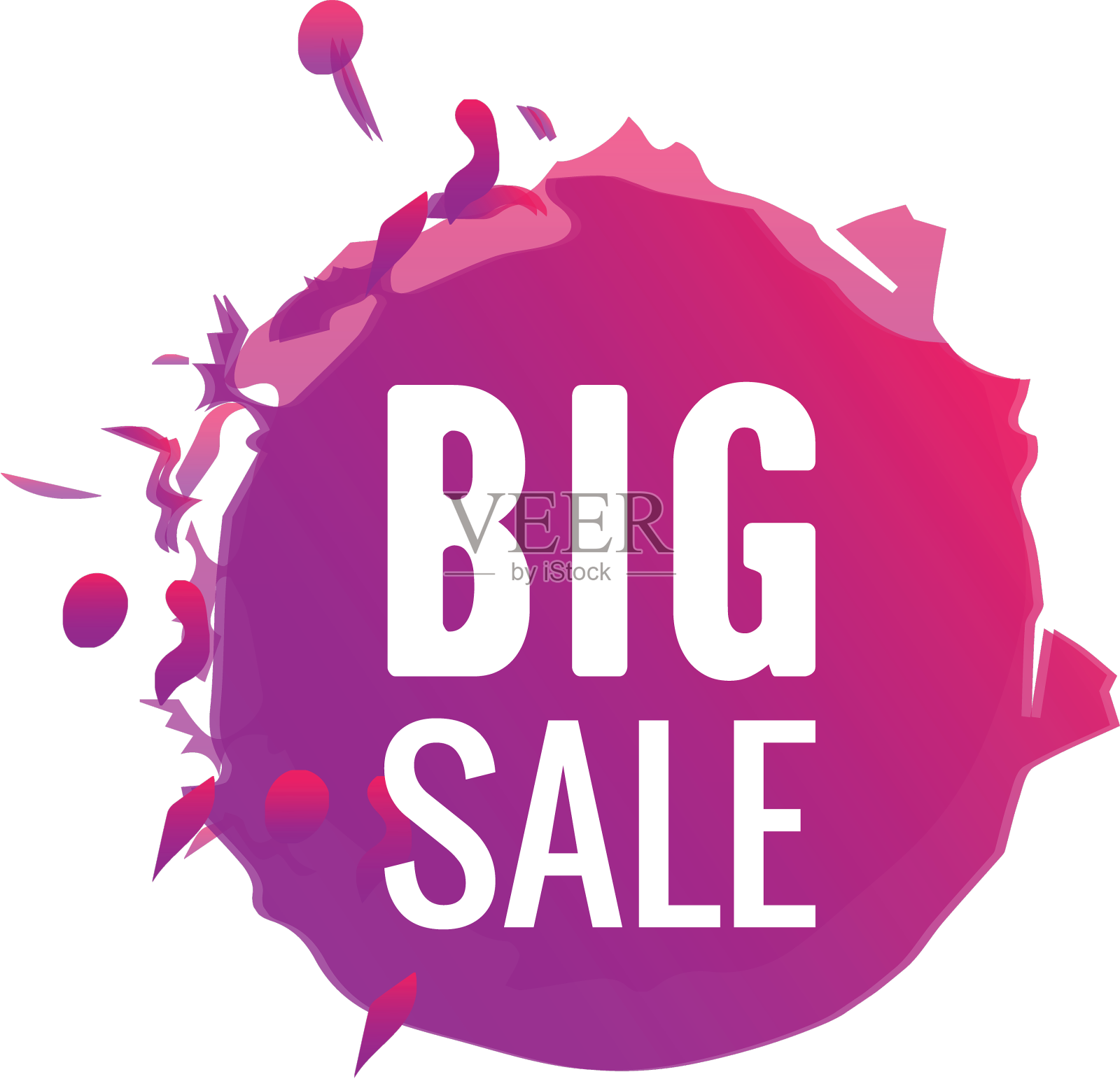 油漆飞溅大销售标签设计元素图片