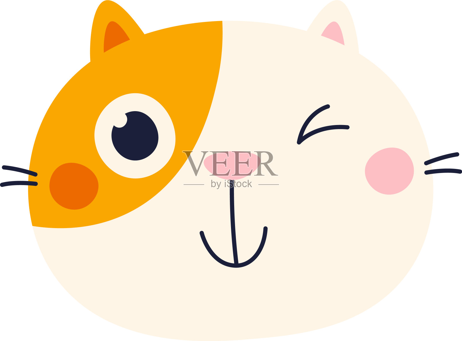 elements_cute_cat_template_diary_memo_planner插画图片素材