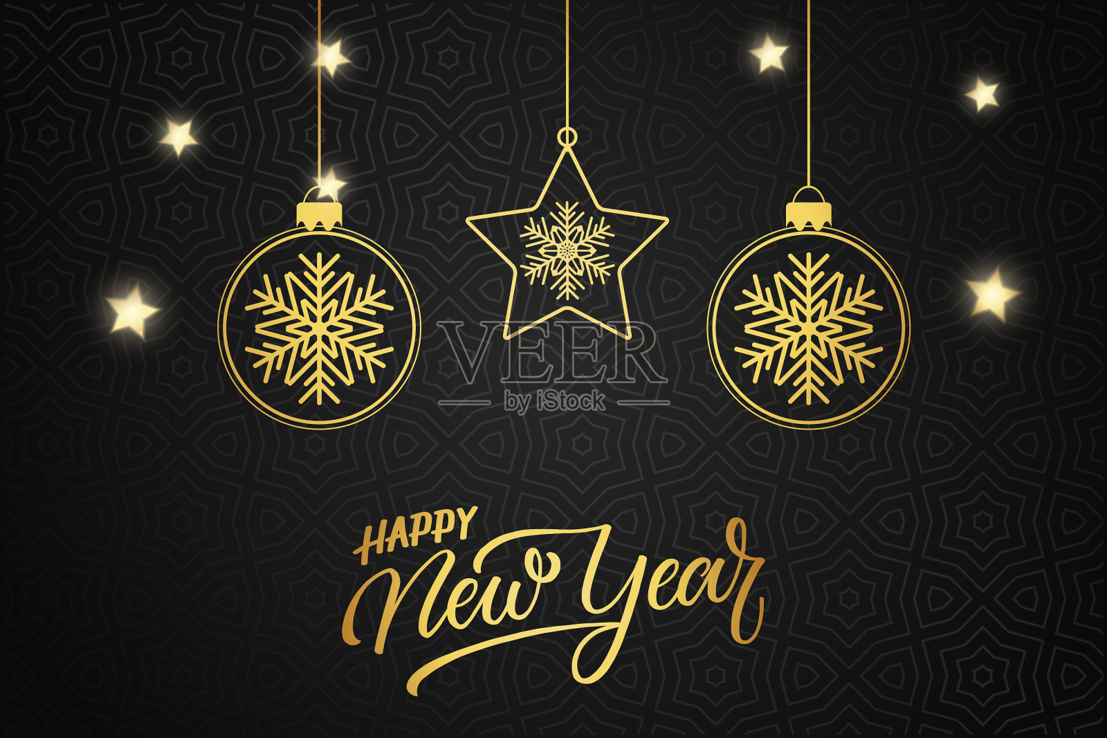 春节节日庆典,新年背景装饰元素收藏。插画图片素材