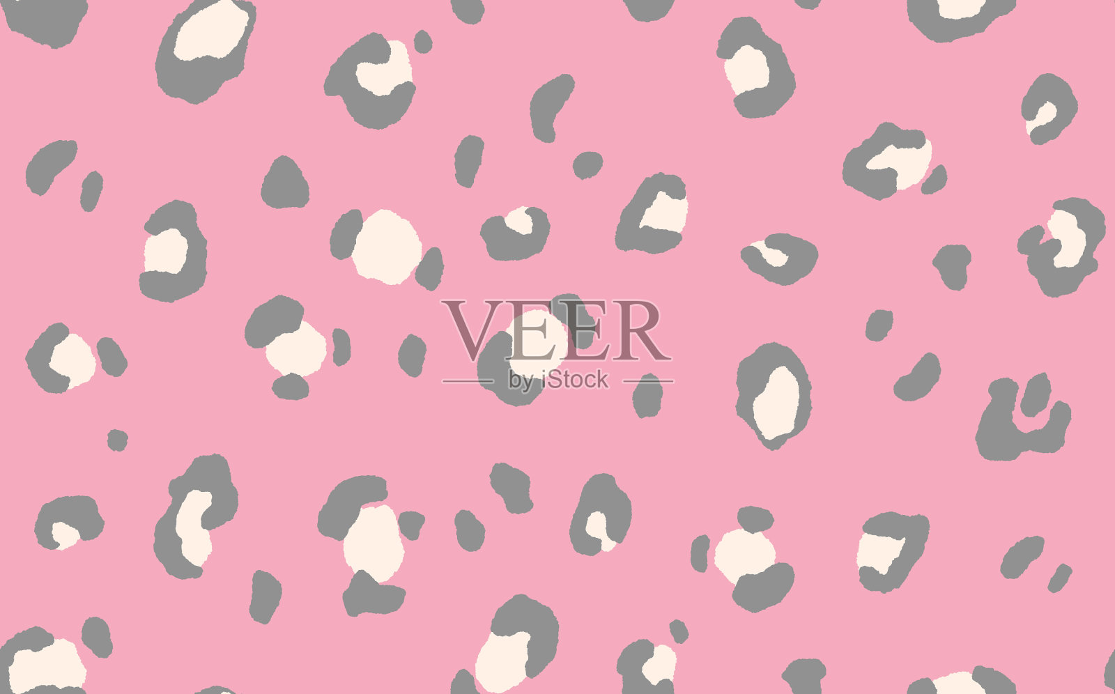 抽象现代豹纹无缝动物插画图片素材