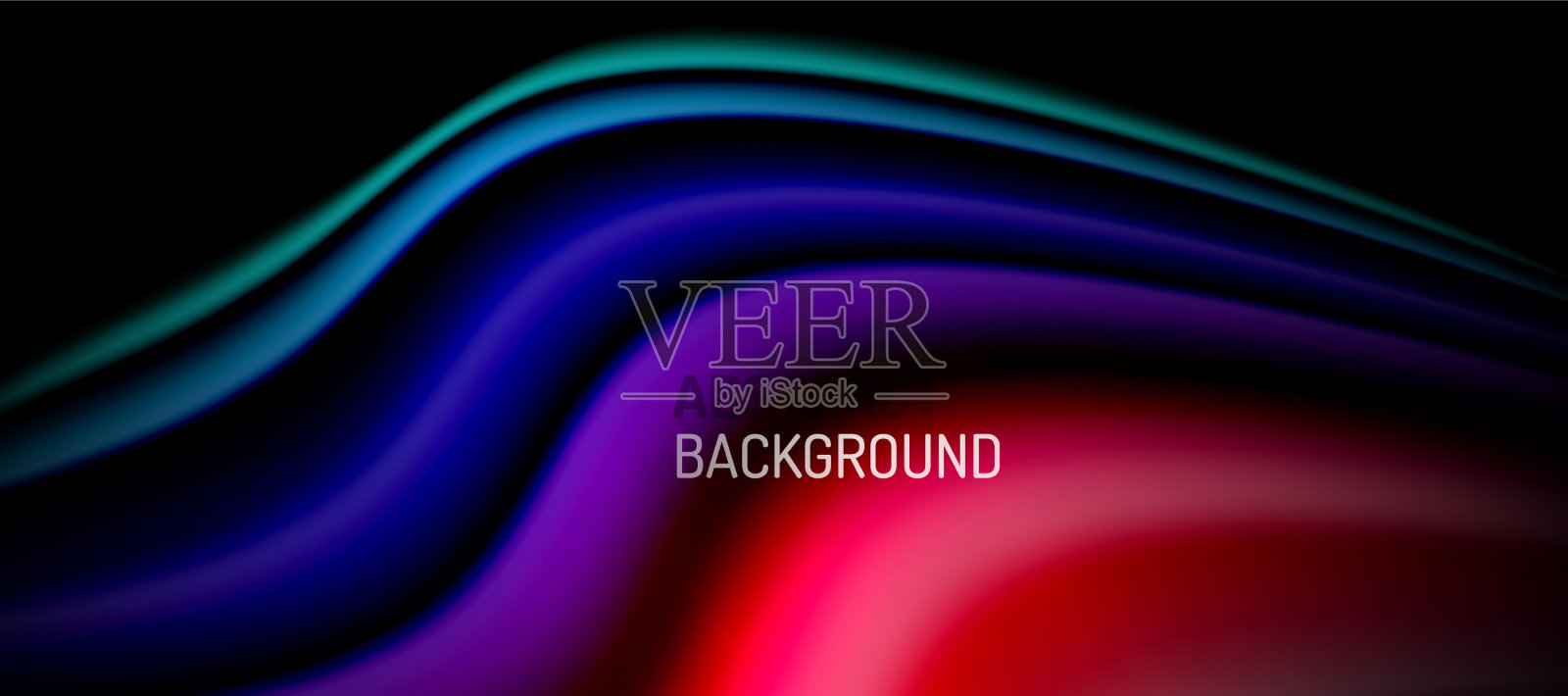 彩虹色波浪线上的黑色科技或插画图片素材