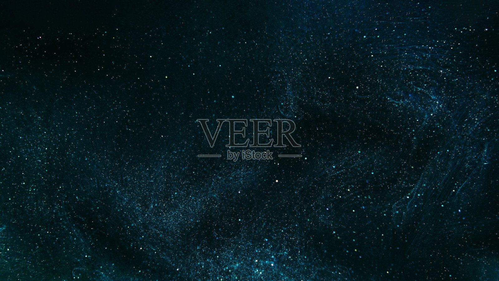 闪烁抽象背景蓝绿色散景闪闪发光照片摄影图片