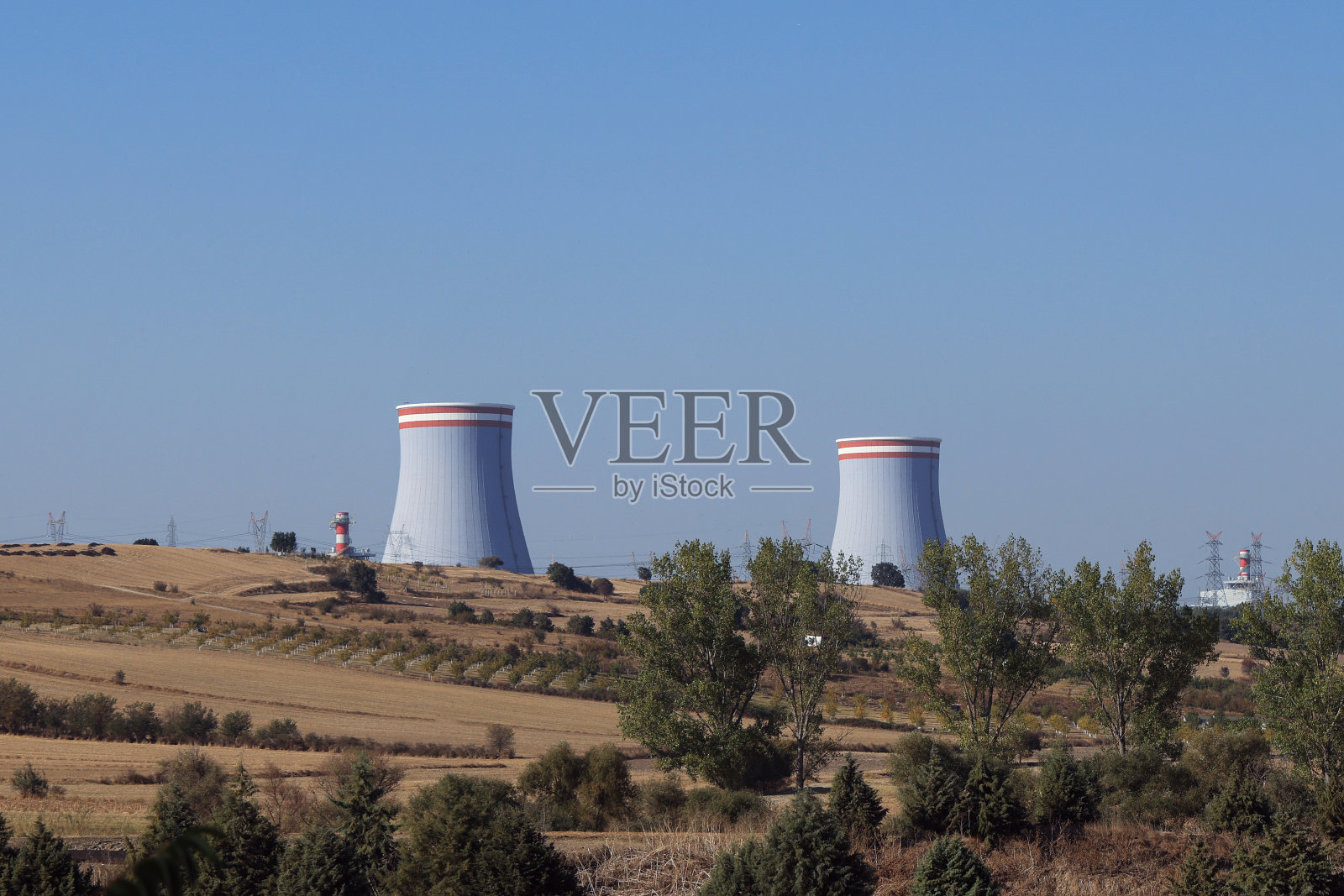 带有拷贝空间的电站照片摄影图片