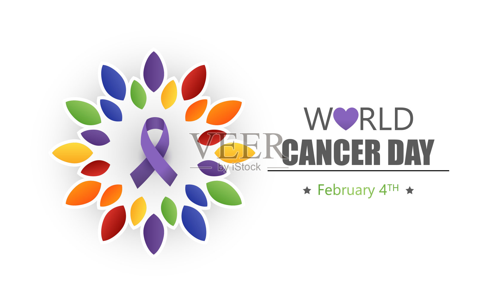 世界癌症日概念设计插画图片素材