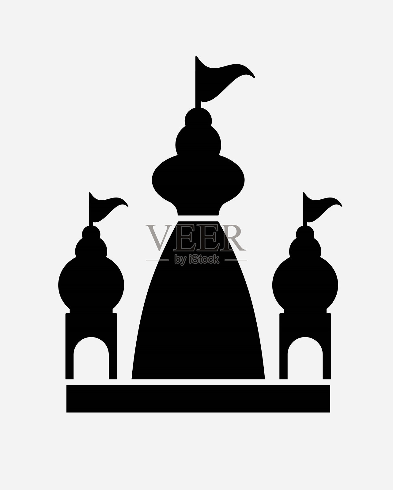 寺庙图标,矢量最好的平面图标。插画图片素材