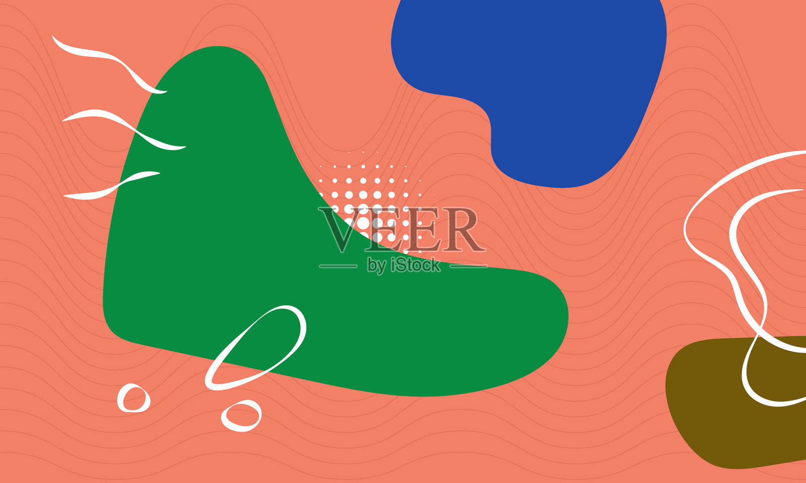 平面抽象手绘形状线条背景插画图片素材