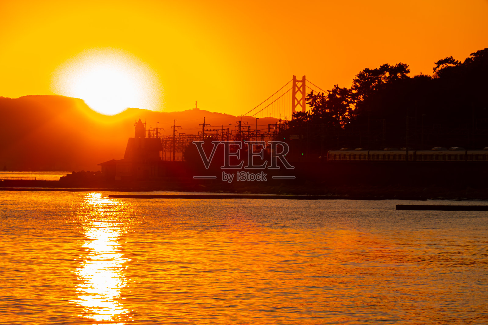 日落海景照片摄影图片