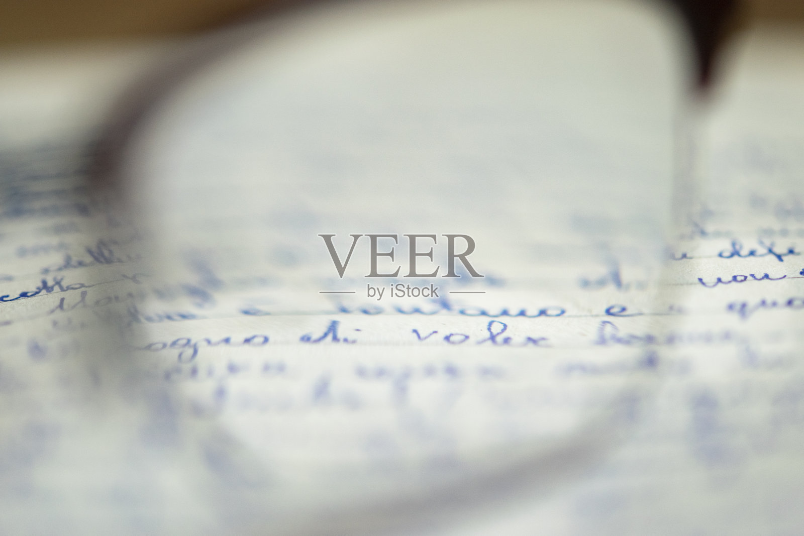 旧手稿上的笔迹照片摄影图片