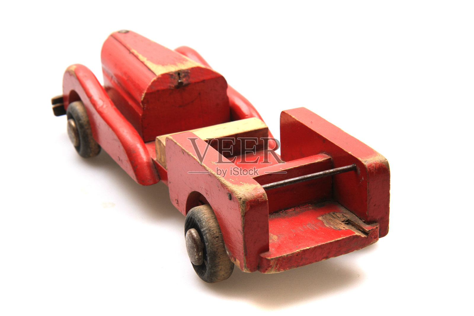 古老的老式木制汽车孤立照片摄影图片