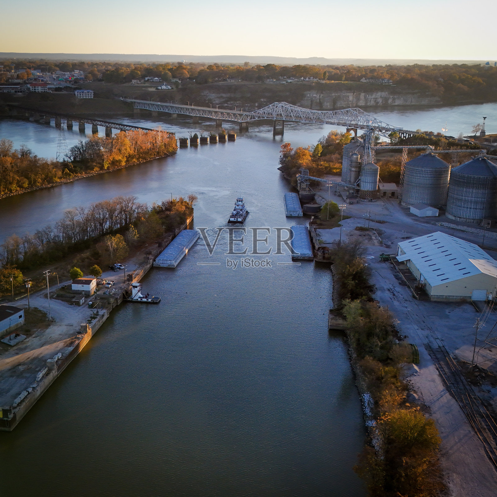 田纳西河驳船照片摄影图片