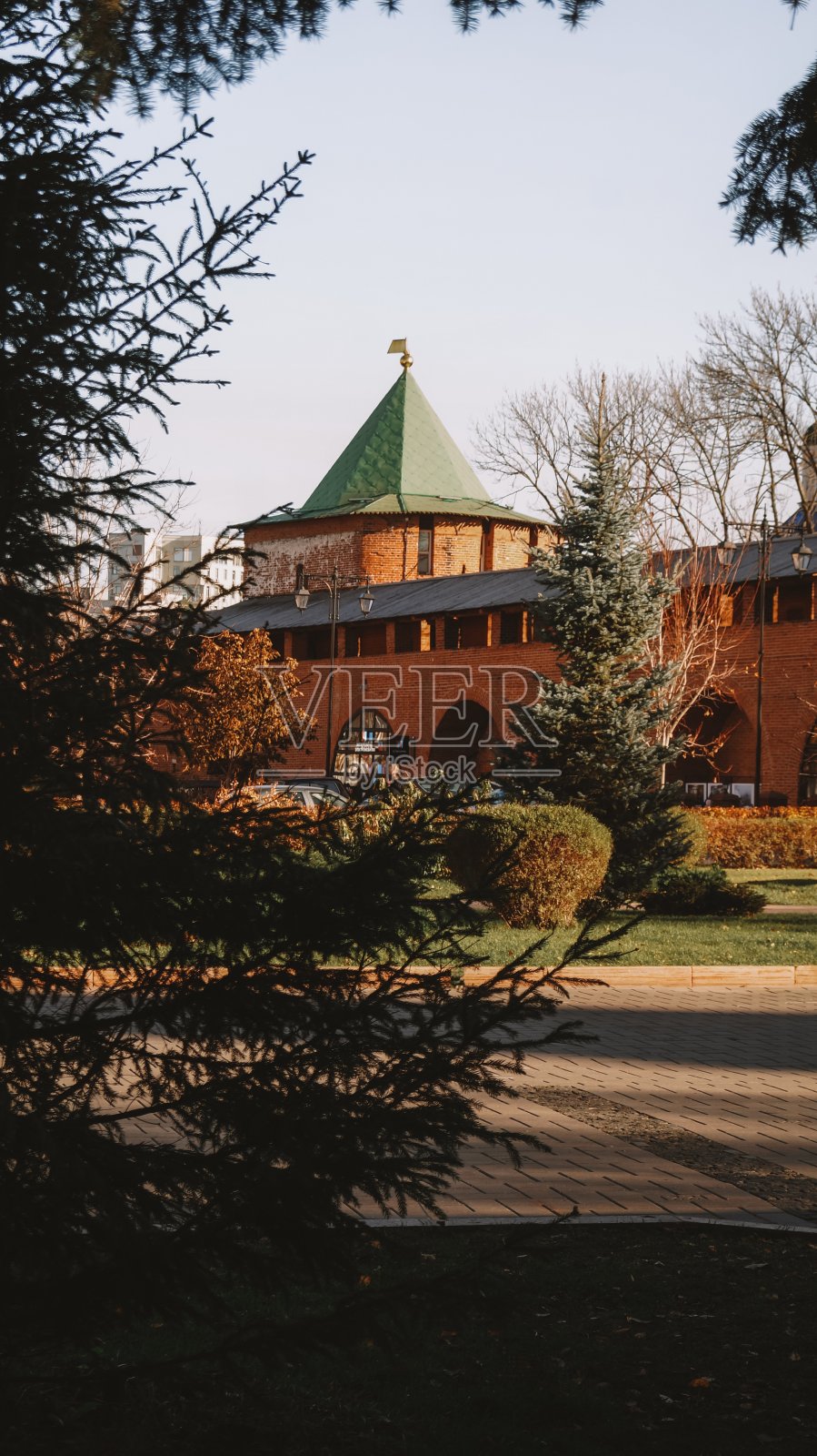 在一个温暖的秋日,克里姆林宫照片摄影图片