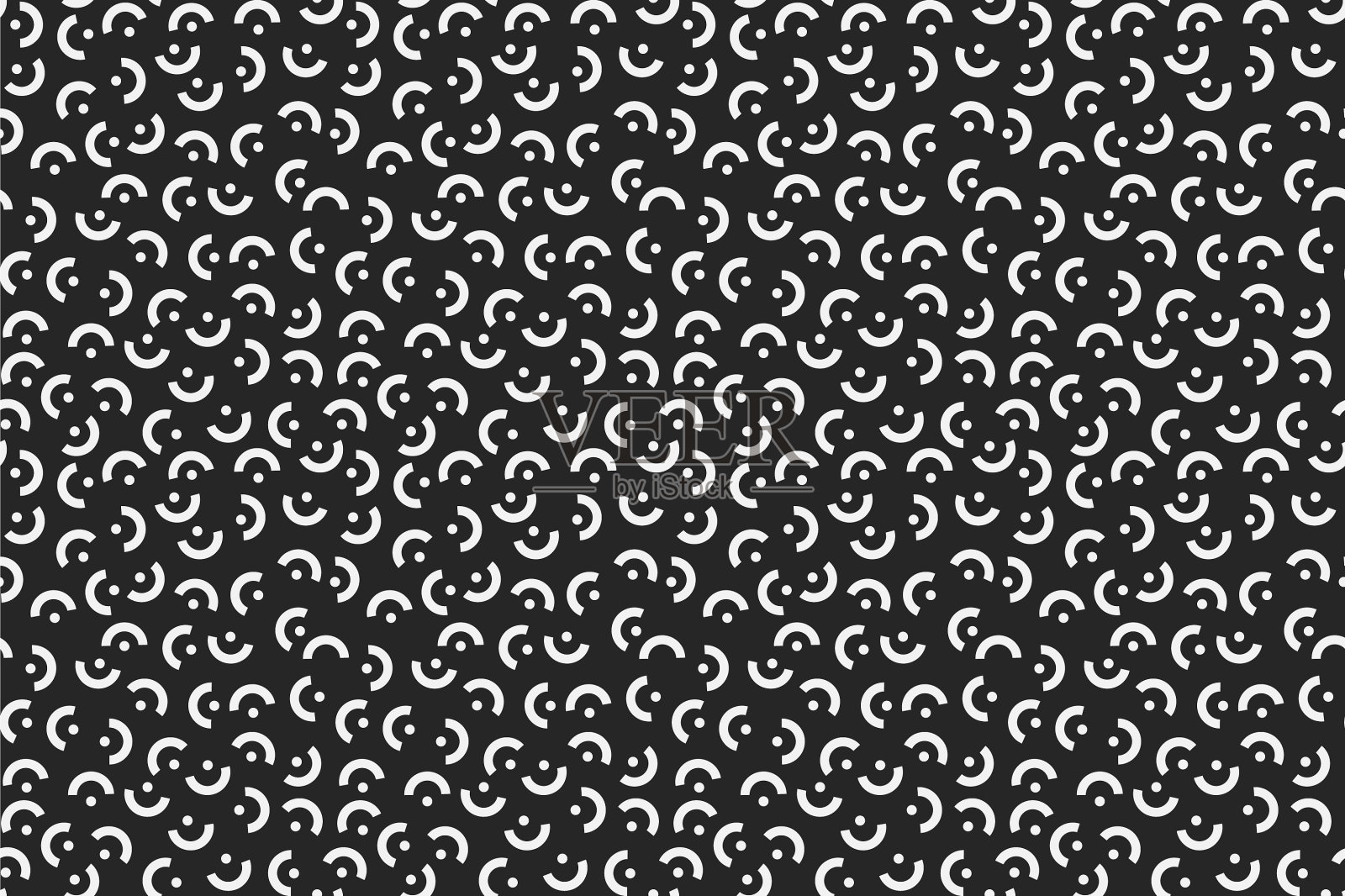 抽象涂鸦无缝图案-地理形状插画图片素材