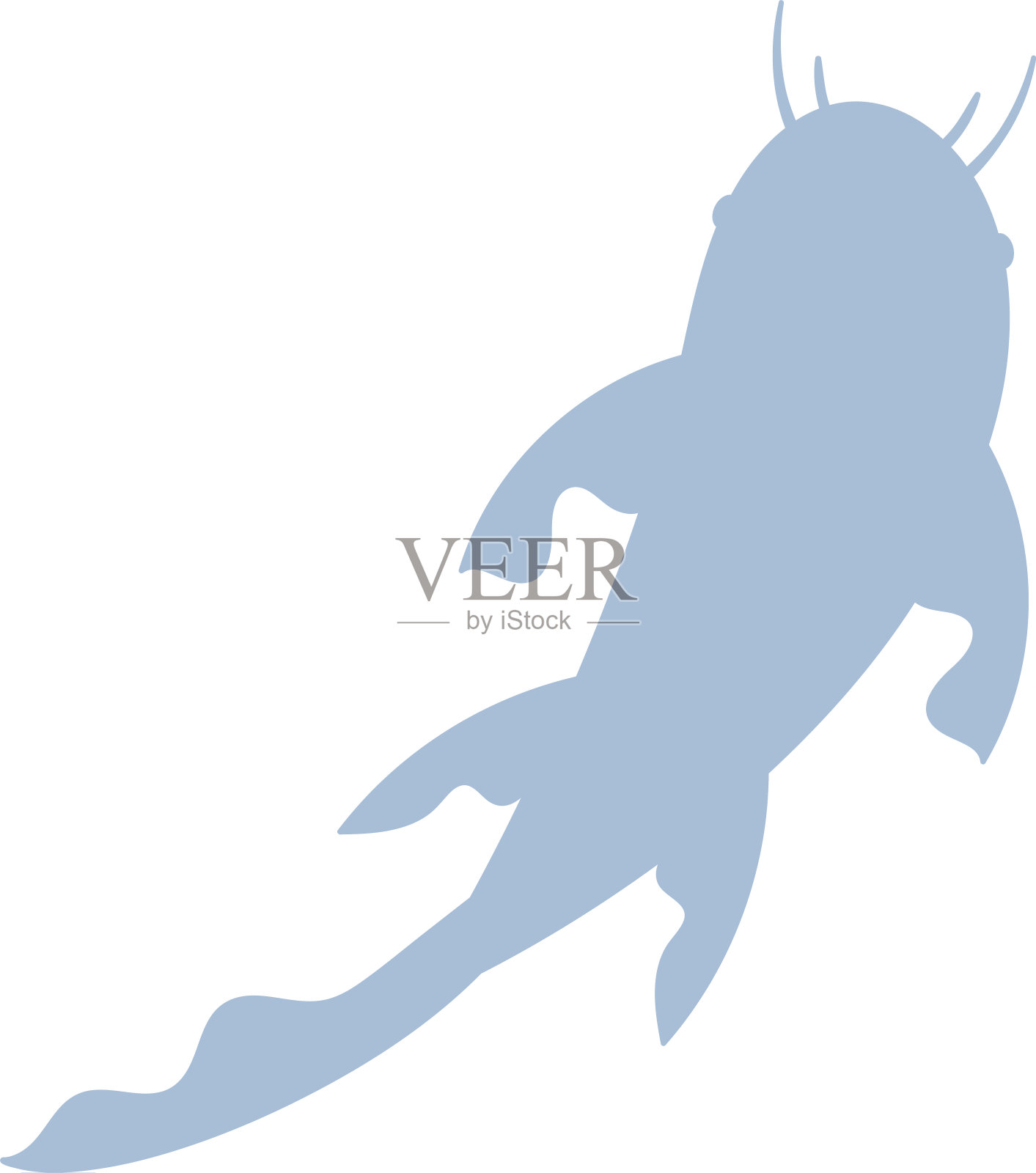 鱼类剪影图标插画图片素材