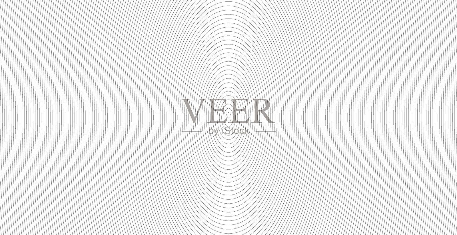 同心圈。声波图。抽象圆形线条图案。黑白图形插画图片素材