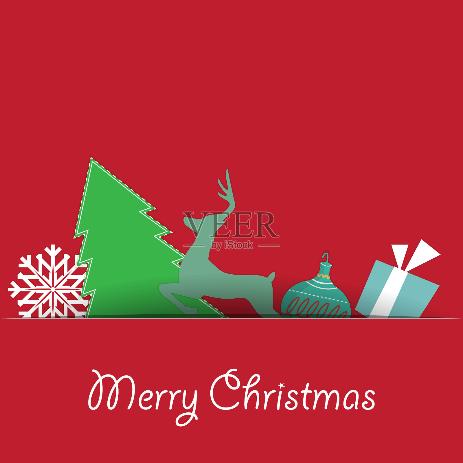 打印圣诞贺卡插画图片素材