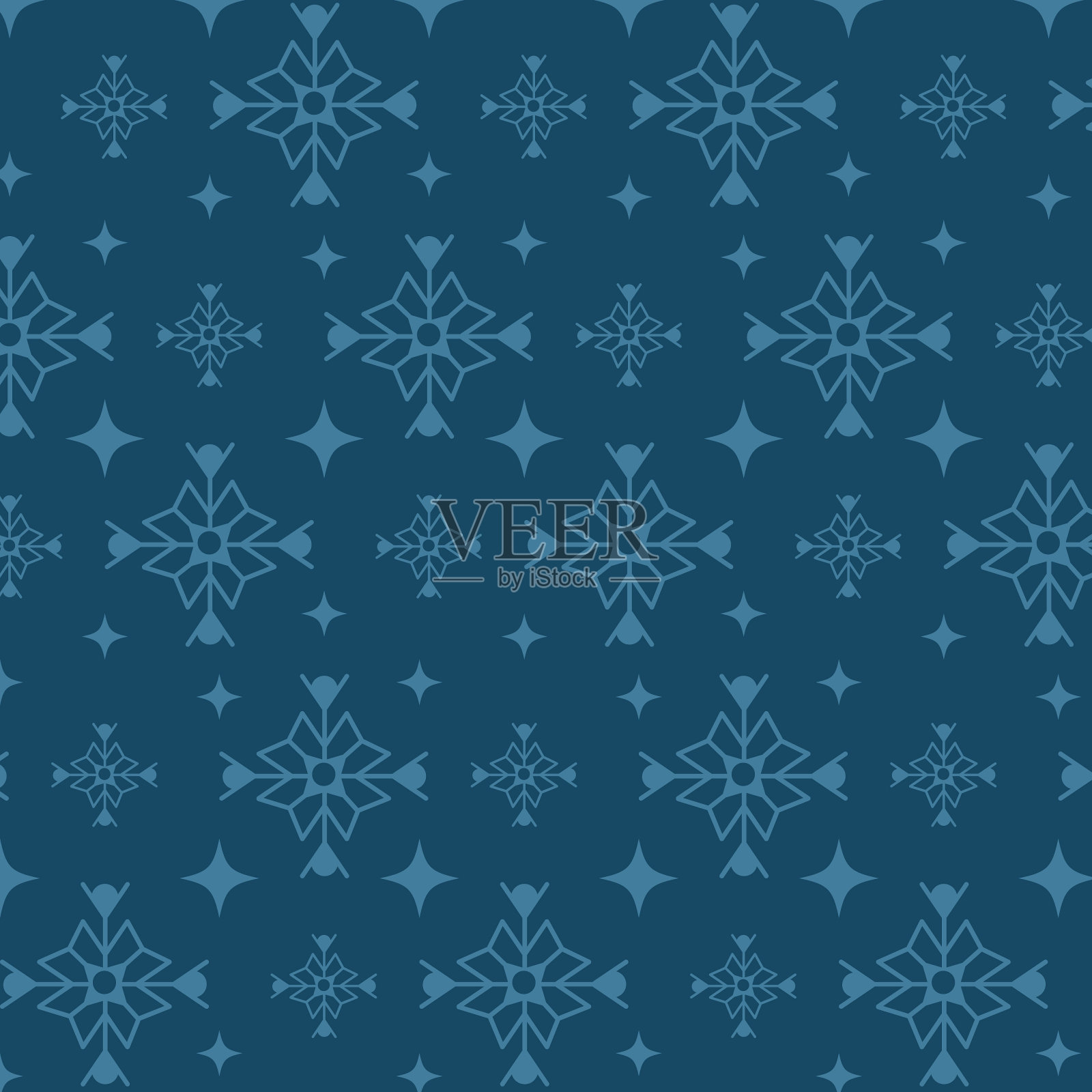 抽象图案与雪花在黑暗的背景插画图片素材