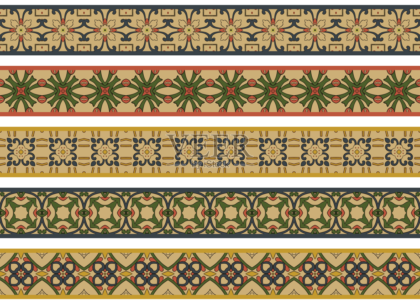 无缝装饰边框插画图片素材