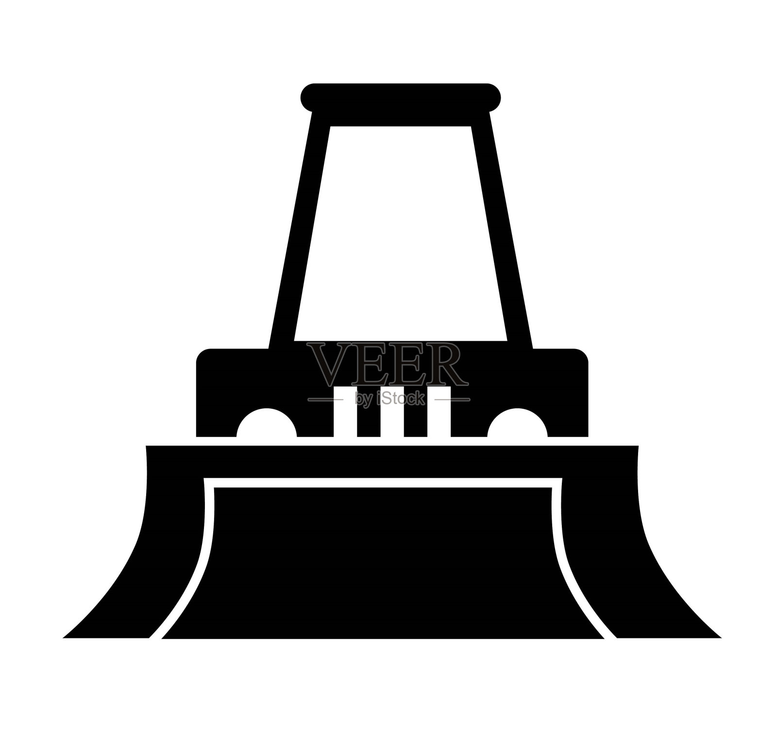 拖拉机图标,矢量最好的平面图标。插画图片素材