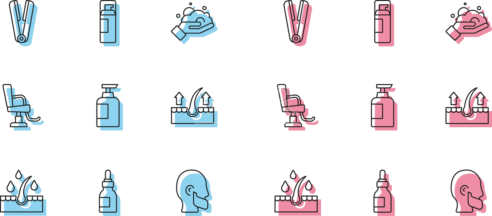 设线油护发治疗瓶设计元素图片